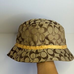 Coach Signature Jacquard Bucket Hat Size M/L